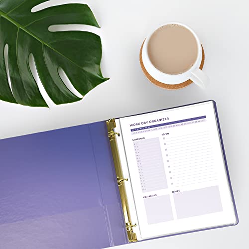 Samsill Durable 1 inch 3 Ring Binder, 100% Recycled Chipboard, Lilac - color: Lilac, size: 1 Pack, style: 1 Inch
