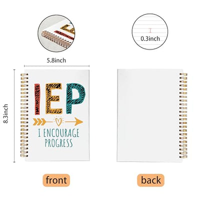 VNWEK IEP Teacher Spiral Notebook Journal 5.5x8.3 Inch, SPED Special Education Teacher Appreciation Gifts Journal, I Encourage Progress Inspirational Lined Hardcover Spiral Notebook - color: lz-notebook-2