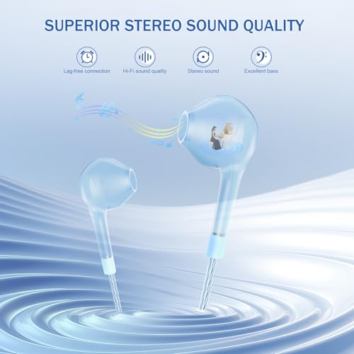 Jogteg Earbuds Headphones with Microphone Pack of 5, Noise Isolating Wired Earbuds, Earphones with Powerful Heavy Bass Stereo, Compatible with Android, Phone, Laptops, MP3 and Other Interfaces (3.5mm) - color: White