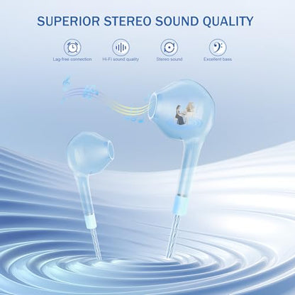 Jogteg Earbuds Headphones with Microphone Pack of 5, Noise Isolating Wired Earbuds, Earphones with Powerful Heavy Bass Stereo, Compatible with Android, Phone, Laptops, MP3 and Other Interfaces (3.5mm) - color: White