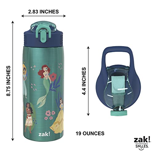 Zak Designs Disney Princess 19 oz Leak-Proof Kids Water Bottle With Straw - color: Disney Princess