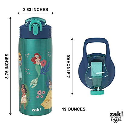 Zak Designs Disney Princess 19 oz Leak-Proof Kids Water Bottle With Straw - color: Disney Princess