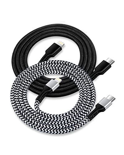 USB Type C Lightning Cable, Fast iPhone Charging Cords Apple Certified | i Phone Original Usbc Lightening Wire Power Chord for iPhone 14 13 Pro Max 12 11 SE 10 X XR XS Plus USBc Lighting Charger-6ft - color: Black, White, size: 6FT, style: USB C to Lightn