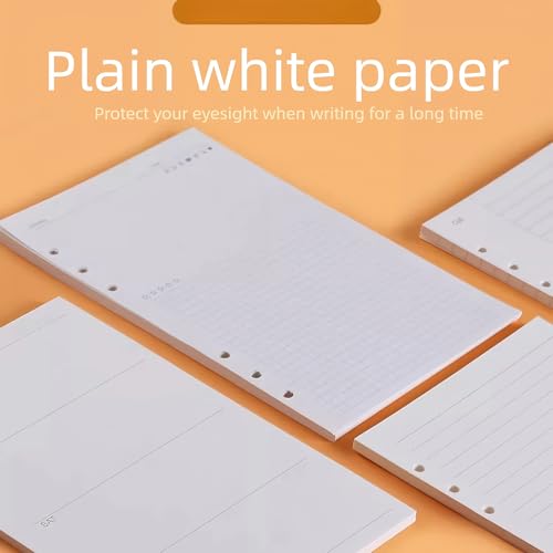 A5 College Ruled 6 Hole Cornell Refill Paper 160 Sheets 320 Pages | Thick horizontal lined paper, no ink bleed through, designed for Cornell note taking system - style: Ruled Lined Paper