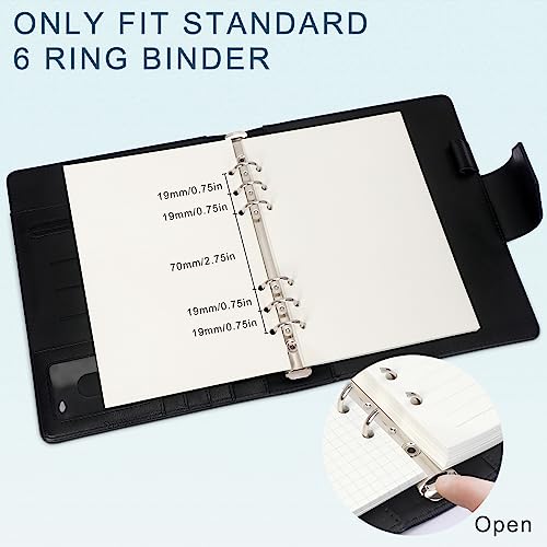 Toplive A5 Refill Paper, [3 Pack] 100GSM Thick 6 Hole Filler Inserts - 135 Sheets (270 Pages) for 6 Ring Binder Journal Notebook, Blank/Line/Squared - style: 3Pack Blank+Line+Grided