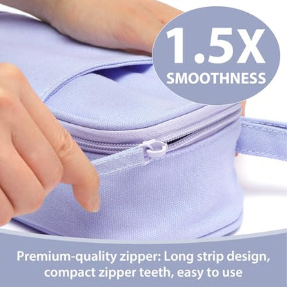 SPACEMATE Pencil Case Pouch Box Bag School Supplies Girls Boys Kids, Cute Preppy Stuff Large Big Capacity Aesthetic Pen Organizer, Back to College Stationary, Purple, Heavy Duty Canvas, 1800ml - color: Purple