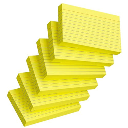 Index Cards 3x5 Inch, 300sheets, Flash Cards,Ruled Lined Yellow Note Cards Paper For Studying, Schools Supplies, College, Office And Home Organization, Note Taking Supplies - color: Yellow