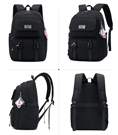 JiaYou Teen Girls Casual Backpack High Middle School Daypack Women Daily Travel Laptop Bag (2# Grey, 26 Liters) - color: 2# Grey