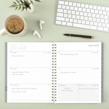 Mead Planner 2026-2027 Weekly & Monthly Academic 15-Month April-June, 8.5" x 11", Soft Grass (CAW62093) - color: Soft Grass, size: 8.5"W x 11"H, style: 2026-2027
