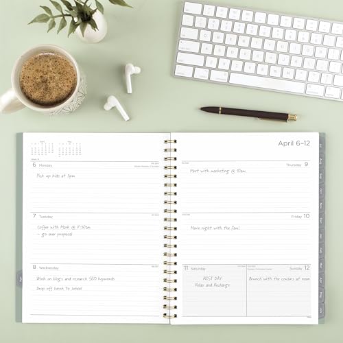 Mead Planner 2026-2027 Weekly & Monthly Academic 15-Month April-June, 8.5" x 11", Soft Grass (CAW62093) (Pack of 12) - color: Soft Grass, size: 8.5"W x 11"H (Pack of 12), style: 2026-2027