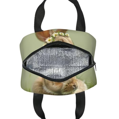 Cute Rabbit Lunch Box - Insulated Lunch Bags for Kids Boys Girls Reusable Lunch Tote Bags, Perfect for School/Camping/Hiking/Picnic/Beach/Travel - color: Cute Rabbit