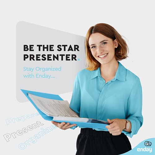 Enday 3 Ring Binder 1.5 Inch, Blue Heavy Duty Three Ring Binder, 325 Sheets Capacity - 1.5 Inch Binder for Home School and Office - color: Blue, size: 1.5-Inch