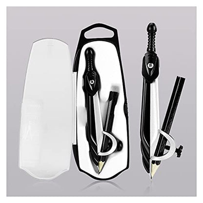 Compasses Math Geometry Kit Metal Compass with Wheel Geometry Precision Tool for Student Circle Drawing Tool with Storage Box Measuring Tools,6 (5) - size: 5