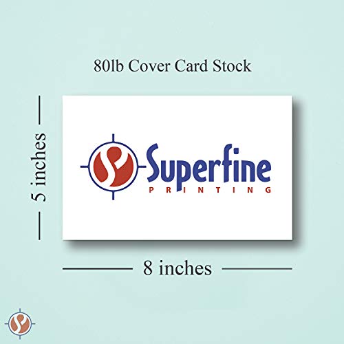Blank Index Flash Note Cards | 80lb Heavyweight Thick White Cover Stock. 100 Cards Per Pack | 5 x 8 - size: 5 x 8