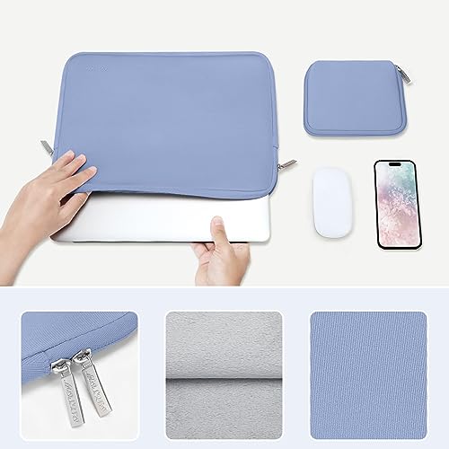 MOSISO Laptop Case 13 inch, 13 inch Laptop Sleeve Bag Compatible with MacBook Neo/Air M5 M4 M3 M2 M1 2026-2018 / Pro M2 M1 2026-2016, Neoprene Computer Sleeve Bag with Small Case, Serenity Blue - color: Serenity Blue, size: 13 inch