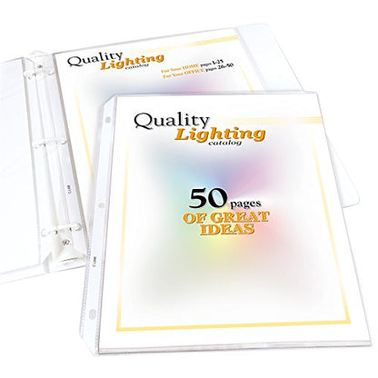 C-Line High Capacity Polypropylene Sheet Protectors, Clear, 50", 11 x 8.5, 25/BX - size: 11 X 8 1/2, style: Poly