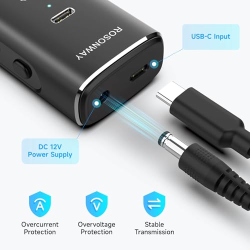 Rosonway 7 Ports Powered USB 3.2/USB C Hub 10Gbps with 4 USB-C 3.2, 3 USB-A 3.2 Ports, 3.3ft Cable and 36W(12V/3A) Power Adapter, Aluminum USB Splitter for Laptop, RSH-H7C4 - size: 7-Port Powered USB Hub