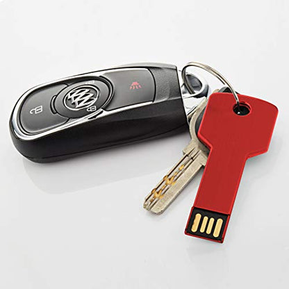 RAOYI 10 Pack 8GB USB Flash Drive USB 2.0 Metal Key Shape Memory Stick Thumb Drive Pen Drive-Red - color: Red, size: 8GB