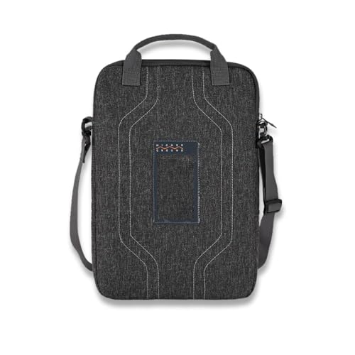 Higher Ground 11IN-13IN Elements Plus, Grey. Top Load Sleeve for Chromebooks, Tablets, Notebooks with Coated Fabric, Exterior Pocket & Removable Shoulder Strap Easily Slips in Backpack.