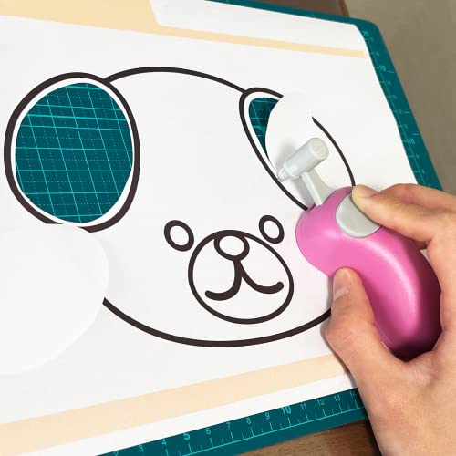 HARAC Handheld Paper Cutter, Japanese Kids Safe Hand Paper Trimmer Tool for Craft, Scrapbook, Office, Classroom, Made in JAPAN, Green - color: Green