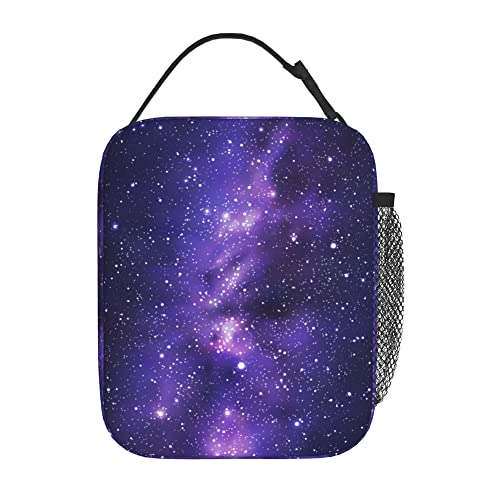 Starry sky Lunch Bags For Men Women Boys Girls Reusable Tote Lunch Bags For Office Work School Picnic Camping Thermal Insulation And Cold Preservation - color: Starry sky