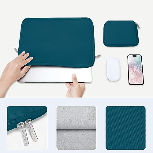 MOSISO Laptop Case 13 inch, 13 inch Laptop Sleeve Bag Compatible with MacBook Neo/Air M5 M4 M3 M2 M1 2026-2018 / Pro M2 M1 2026-2016, Neoprene Computer Sleeve Bag with Small Case, Deep Teal - color: Deep Teal, size: 13 inch