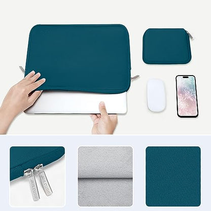 MOSISO Laptop Case 13 inch, 13 inch Laptop Sleeve Bag Compatible with MacBook Neo/Air M5 M4 M3 M2 M1 2026-2018 / Pro M2 M1 2026-2016, Neoprene Computer Sleeve Bag with Small Case, Deep Teal - color: Deep Teal, size: 13 inch
