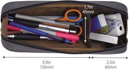 LIHIT LAB Large Capacity Zipper Long Pencil Case For School Office College, Big Capacity Pencil Bag Holder Adults Teen Boys Girls, Travel Cosmetics Storage, Ice Gray Camo (A7552-135) - color: Ice Gray Camo