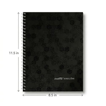 Executive Premium Spiral Notebook, 8.5 x 11.5 in, 84 College Ruled Sheets, Sustainable Sugarcane Paper, Durable Poly Cover, Lay-Flat Binding, Microperforated Pages for Professional & School Use (3-Pack (Black/Blue/Burgundy)) - color: 3-Pack (Black/Blue/Bu