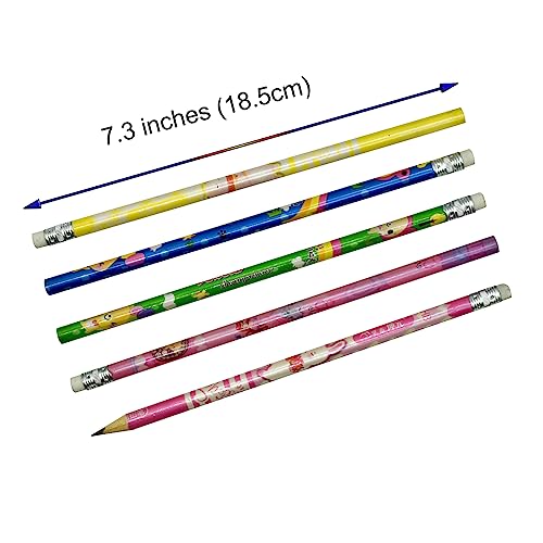 50 PCS Cute Cartoon Animal Pencils with Eraser HB Lead Wooden Pencil School Teachers Student Classroom Supplies Party Favor Gifts