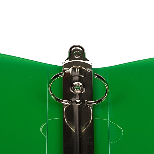JAM PAPER Plastic 1 inch Binder - Green 3 Ring Binder - Sold Individually - color: Green, size: 1 inch
