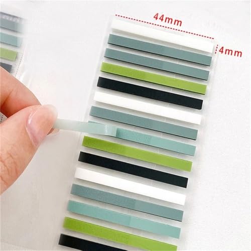 300 Sheets Transparent Sticky Index Tabs, Clear Sticky Notes Long Page Book Markers Tabs,Writable Page Sticky Notes(Macaron) - color: Style B