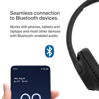 Belkin SoundForm Inspire Wireless Over-Ear Headset for Kids, Online Learning & Travel w/Built-in Microphone, 85dB Safe Volume Limit, 35H Battery - Compatible w/iPhone, iPad, Galaxy & More - Black - color: Black, style: Wireless