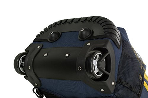 Rockland Single Handle Laptop Rolling Backpack, 19", Navy - color: NAVY