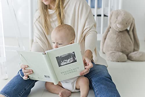 Pearhead My Pregnancy Journal, Guided Pregnancy Memory Book with Sonogram Photo Insert, Trimester Milestone Tracker & Keepsake for Expecting Moms, Baby Shower Gift, Sage Green Leaf - color: Sage Green Leaf Pregnancy Journal