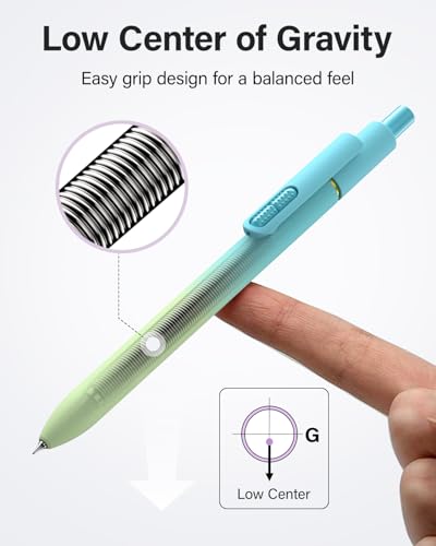 inkipen- 16 Pack Pens, Gel pens Black Ink, Fine Point(0.5mm),Quick-Drying Smooth Writing,School and Office Supplies （colorful） - color: 16PCS Multicolor