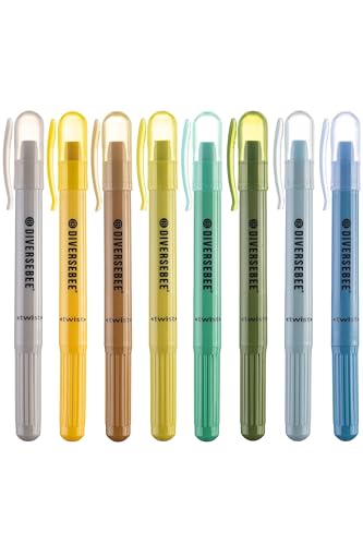 DIVERSEBEE Bible Highlighters and Pens No Bleed, 8 Pack Assorted Colors Gel Highlighters Set, Cute Bible Markers Study Journaling School Supplies and Accessories (Oasis) - color: Oasis
