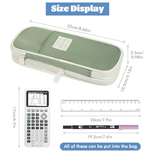 MoKo Large Capacity Pencil Case, Aesthetic Pencil Pouch Bag with Zipper, Cute Pen Case Stationery Organizer Holder for Office/School Supplies, Back to School Gift, Green - color: Green-1 Pen Case