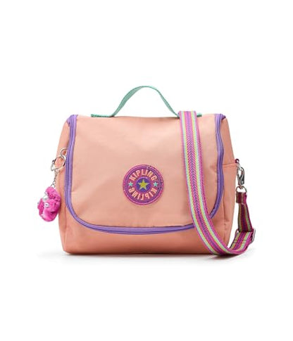 Kipling Women's New Kichirou Fc Lunch Bag, Insulated Lunch Bag, Snack Tote - color: Pinky Orange C