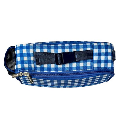 Yumbox Kids Insulated Lunch Bag, Fits Lunch Box & Bottle, Vichy Blue | Holds Lunch Box & Water Bottle | 3 Ways to Carry | Insulated EVA Lining | Wipe-Clean Fabric | Lightweight Design - color: Vichy Blue