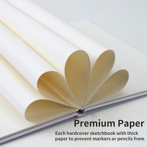 EOOUT 6 Pack White Hardcover Blank Book 6x8 Inch, 40 Pages Hardcover Blank Book for Kid to Write Stories Draw Sketch, Unlined Thick Perforated Pages - style: 6pcs-White