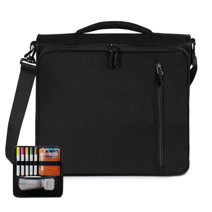 2 Inch 3 Ring Zipper Binder with 500 Sheet Capacity, 6 Tab Expanding File Folder, Multi-Pocket Design, Shoulder Strap and Handle for Middle School and Office (Black) - color: Black
