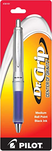 PILOT Dr. Grip Center of Gravity Retractable Ball Point Pen, Medium Point, Black Ink, Pack of 3 (Blue) - size: 1 Count (Pack of 3)