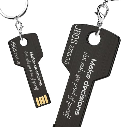 JBOS 32GB USB 3.0 Flash Drive,Key Shaped USB Drive with Laser Engraved Inspirational Quote, High-Speed Data Storage Memory Stick for Work, Study, Office, Gifts & Daily Use - size: 32GB-3.0