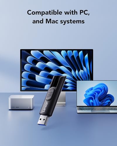 Lexar 64GB 3-Pack Flash Drive A30E USB 3.2 Gen 1, USB Drive up to 100MB/s, Storage Expansion and Backup for PC and Mac Systems - size: 64GB