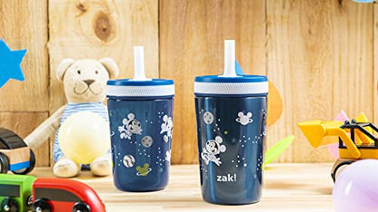 Zak Designs Disney Mickey Mouse Kelso Tumbler Set, Leak-Proof Screw-On Lid with Straw, Bundle for Kids Includes Plastic and Stainless Steel Cups with Bonus Sipper (3pc Set, Non-BPA) - color: Mickey Mouse, size: 3 Piece Set (Pack of 1)