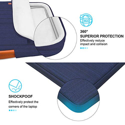 Lacdo 360° Protective Laptop Sleeve Case for 14 inch MacBook Pro M5 Pro/Max A3426 A3427 (2026), M5/M4/M3/M2/M1 A3434 A3112 A3401 A3185 A2918 A2992 | 13.8 inch Surface Laptop 7th Computer Bag, Blue - color: Blue, size: New MacBook Pro 14 Inch