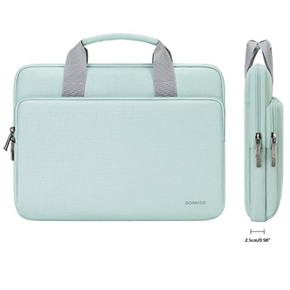 DOMISO 17 inch Laptop Sleeve Protective Case Cover Compatible with 17-17.3 inch HP Dell ASUS Lenovo Chromebook,Waterproof Computer Cases Bag with Handle,Mint Green - color: Mint Green, size: 17-17.3 inch