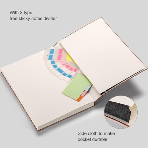 AHGXG Lined Journal Notebook - 320 Pages Thick Journal for Women, Large Notebook A4 College Ruled, 8.5''×11'', 100gsm Thick Paper, Leather Softcover - Pink - color: Pink, size: A4