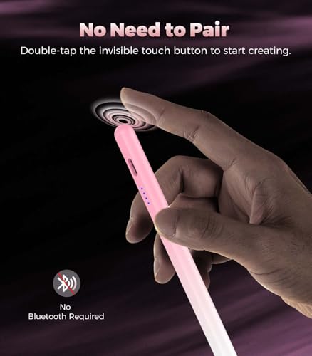 CMARS Active Stylus Pen for Touchscreen, Universal Tablet Pencil for Apple iPad/iPhone/Samsung/Huawei/Xiaomi/Android and More Devices, Rechargeable Digital Pens Gradient Pink - color: Gradient Pink